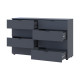 Комод Doros Рон 8 Графит 8 Ящичков 130х38х81 (DRS-011775) - фото 5