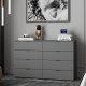 Комод Doros Рон 8 Графит 8 Ящичков 130х38х81 (DRS-011775) - фото 3