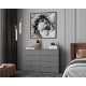Комод Doros Рон 8 Графит 8 Ящичков 130х38х81 (DRS-011775) - фото 8