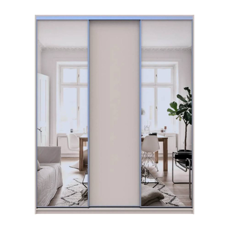 Шафа-купе Doros Сіті Лайт Кашемір 1 ДСП / 2 дзеркала 180х60х225 (DRS-011804)