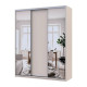 Шафа-купе Doros Сіті Лайт Кашемір 1 ДСП / 2 дзеркала 180х60х225 (DRS-011804) - фото 3