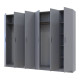 Комплект шаф для одягу Doros Промо (2 шт.) 270х48х204 см Сірий (DRS-011629) - фото 5