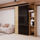 Шкаф купе Doros G-Caiser Дуб Эвок 1 ДСП / 1 Стекло / 3 части 180х60х240 (DRS-011577) - фото 7