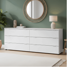 Комод Doros Рон 9 Белый 6 Ящичков 160х38х62 (DRS-011777)