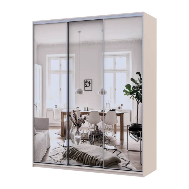 Шафа-купе Doros Сіті Лайт Кашемір 3 дзеркала 180х60х225 (DRS-011806)
