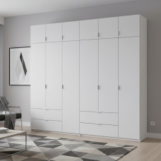 Комплект шкафов для одежды Doros Лукас (2 шт.) 240х50х240 см Белый (DRS-011683)