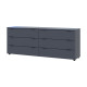 Комод Doros Рон 9 Графит 6 Ящичков 160х38х62 (DRS-011778) - фото 2