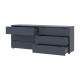 Комод Doros Рон 9 Графит 6 Ящичков 160х38х62 (DRS-011778) - фото 4