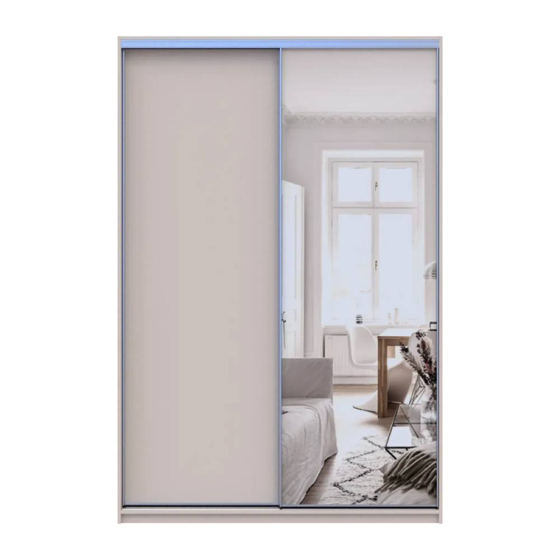 Шкаф купе Doros Сити Лайт Кашемир 1 ДСП / 1 зеркало 150х45х225 (DRS-011798)