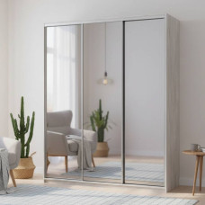 Шкаф купе Doros Сити Лайт Сосна Натти 3 Зеркала 180х60х225 (DRS-011970)