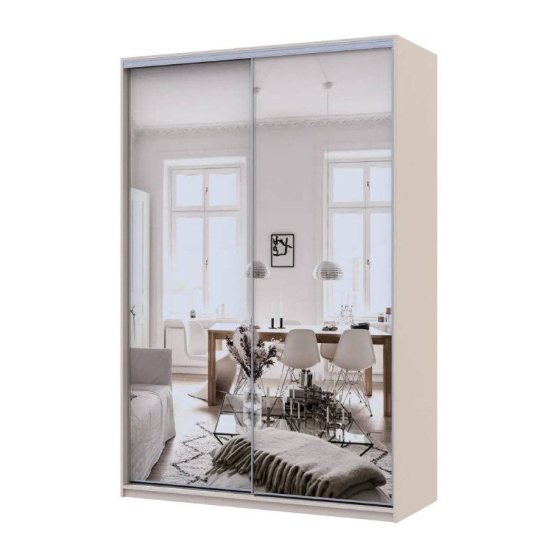 Шкаф купе Doros Сити Лайт Кашемир 2 Зеркала 150х45х225 (DRS-011799)