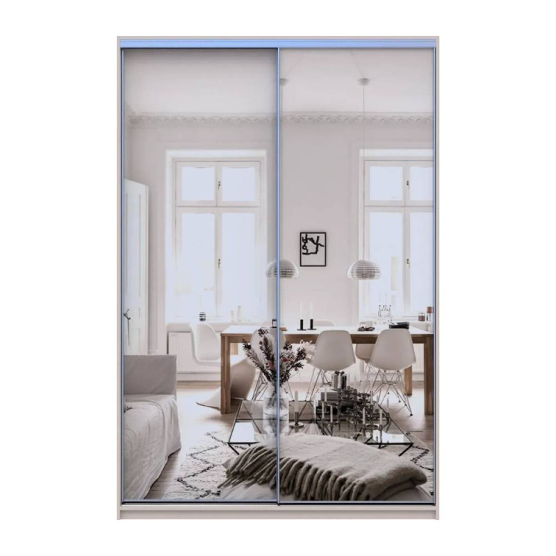 Шкаф купе Doros Сити Лайт Кашемир 2 Зеркала 150х45х225 (DRS-011799)