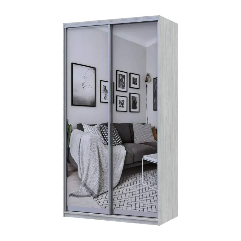 Шкаф купе Doros Сити Лайт Сосна Натти 2 Зеркала 120х60х225 (DRS-011960)
