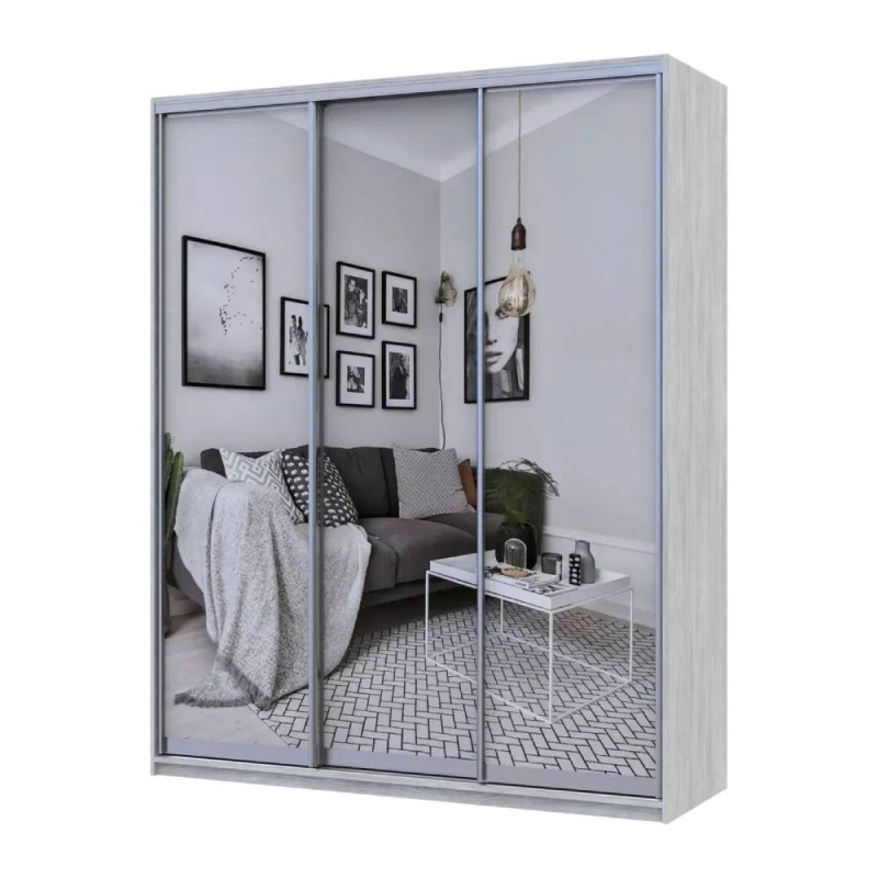 Шафа-купе Doros City Light Сосна Натти 3 Дзеркала 180х60х225 (DRS-011970)