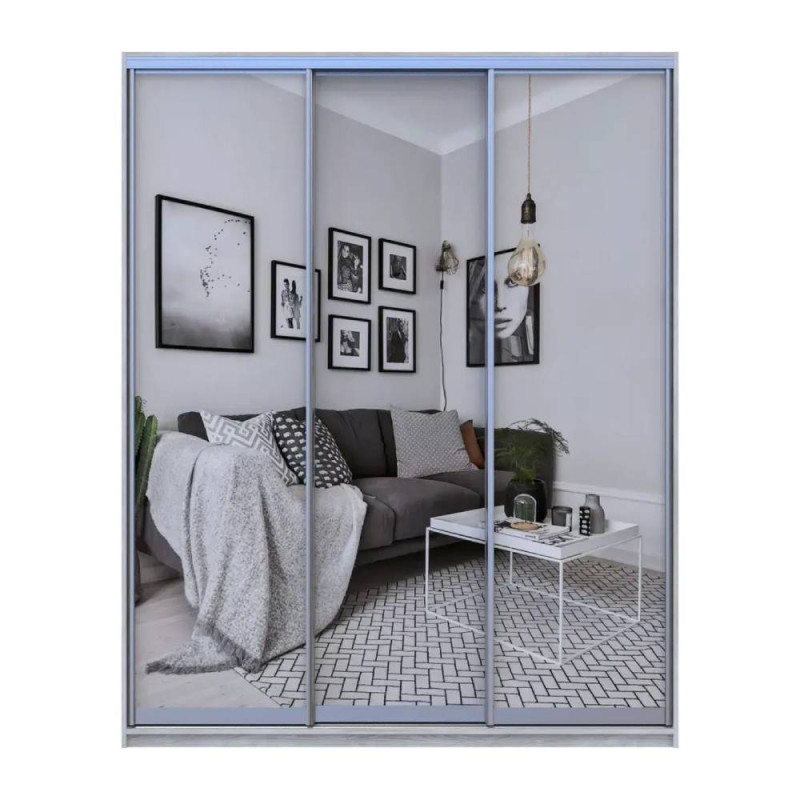 Шафа-купе Doros City Light Сосна Натти 3 Дзеркала 180х60х225 (DRS-011970)