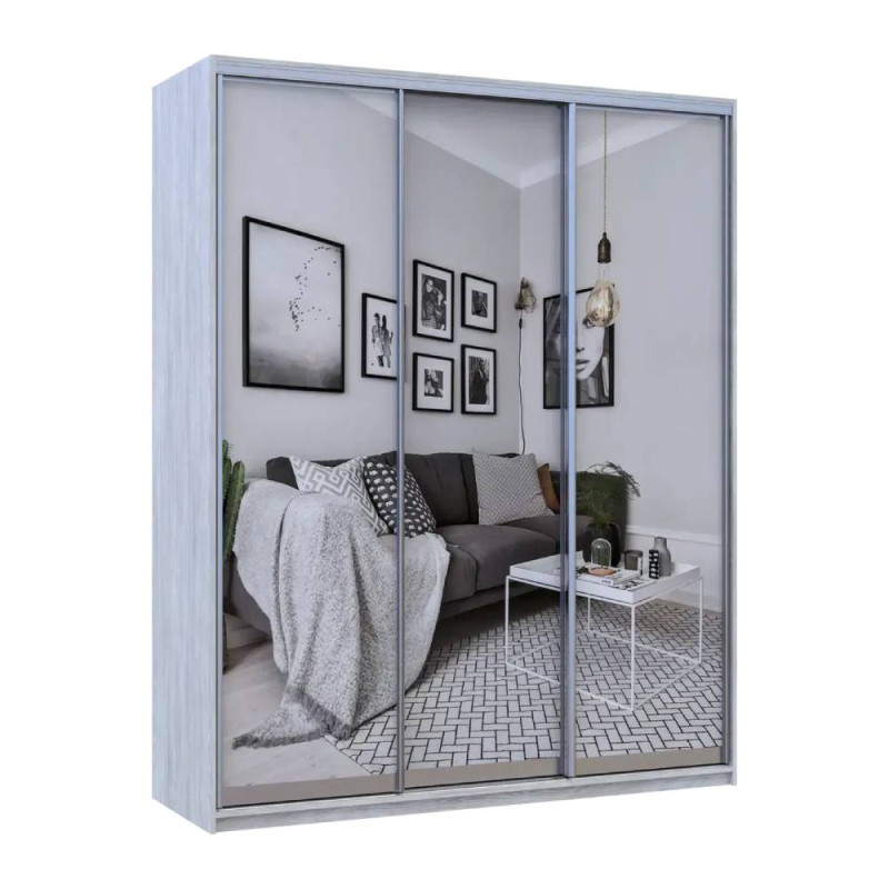 Шафа-купе Doros City Light Сосна Натти 3 Дзеркала 180х60х225 (DRS-011970)